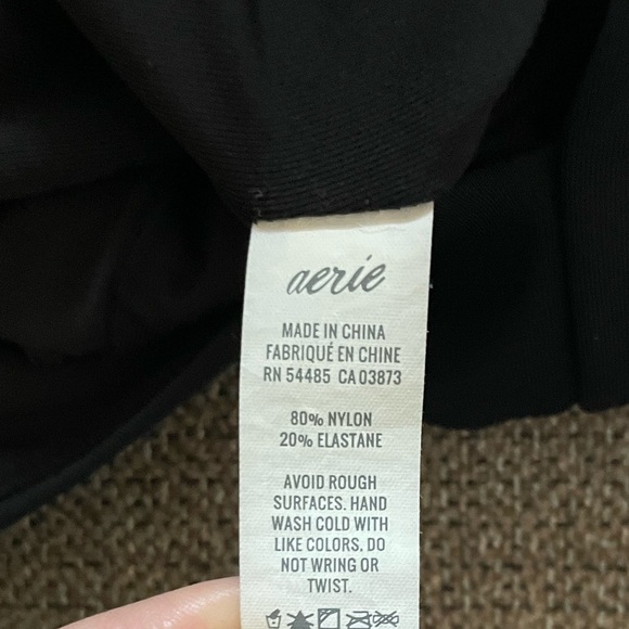 Aerie Cut Out One Shoulder One Piece Swimsuit S Black - Picture 6 of 8